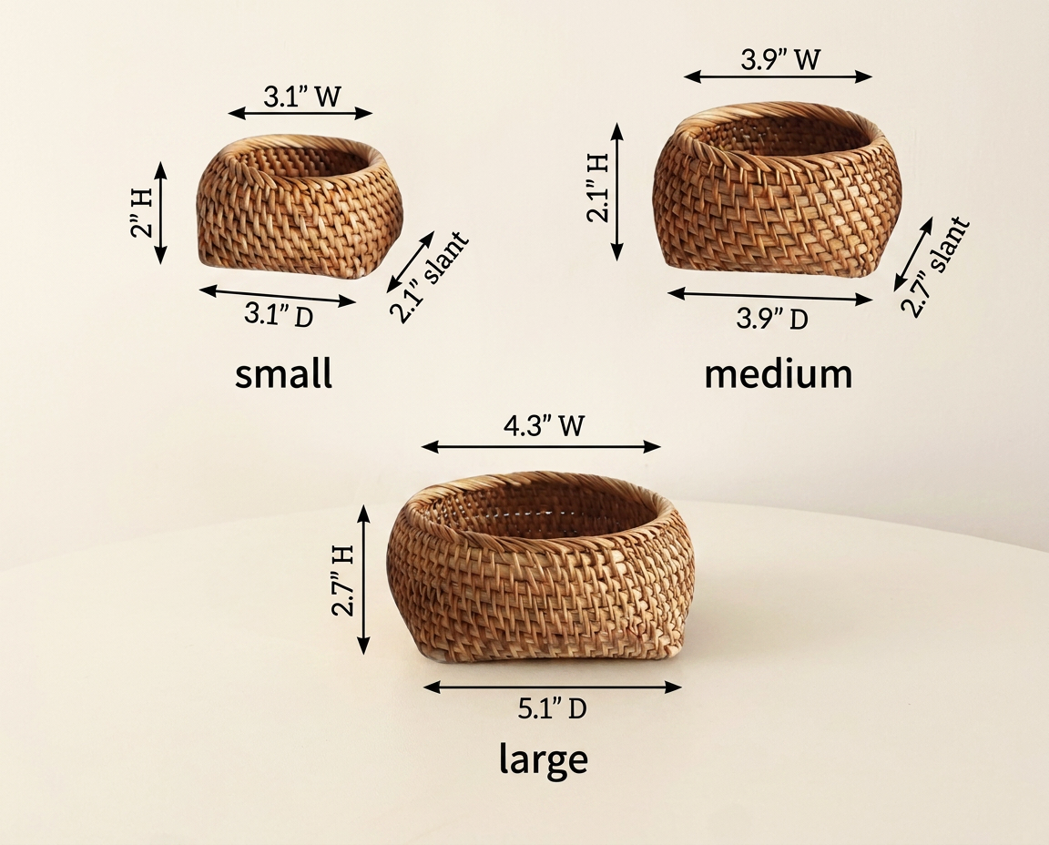 Handcrafted Rattan Mini Storage basket
