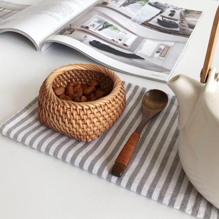 Handcrafted Rattan Mini  Storage basket