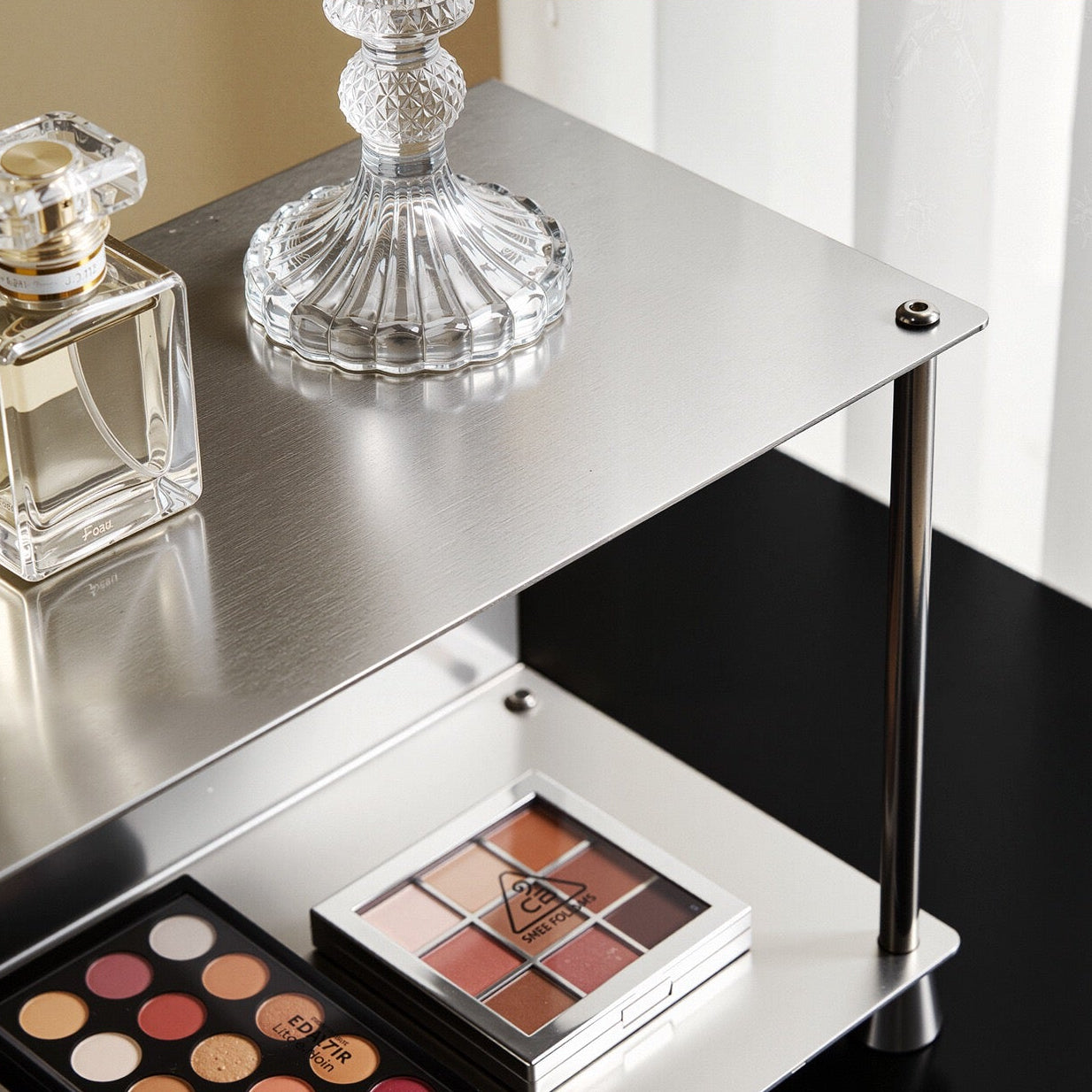 Minimalist Stainless Steel 2-Tier Countertop Shelf
