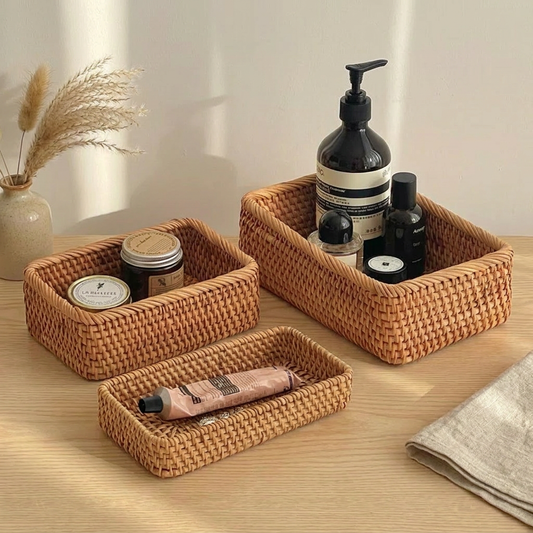 Handcrafted Rattan Wicker Storage & Decorative Basket