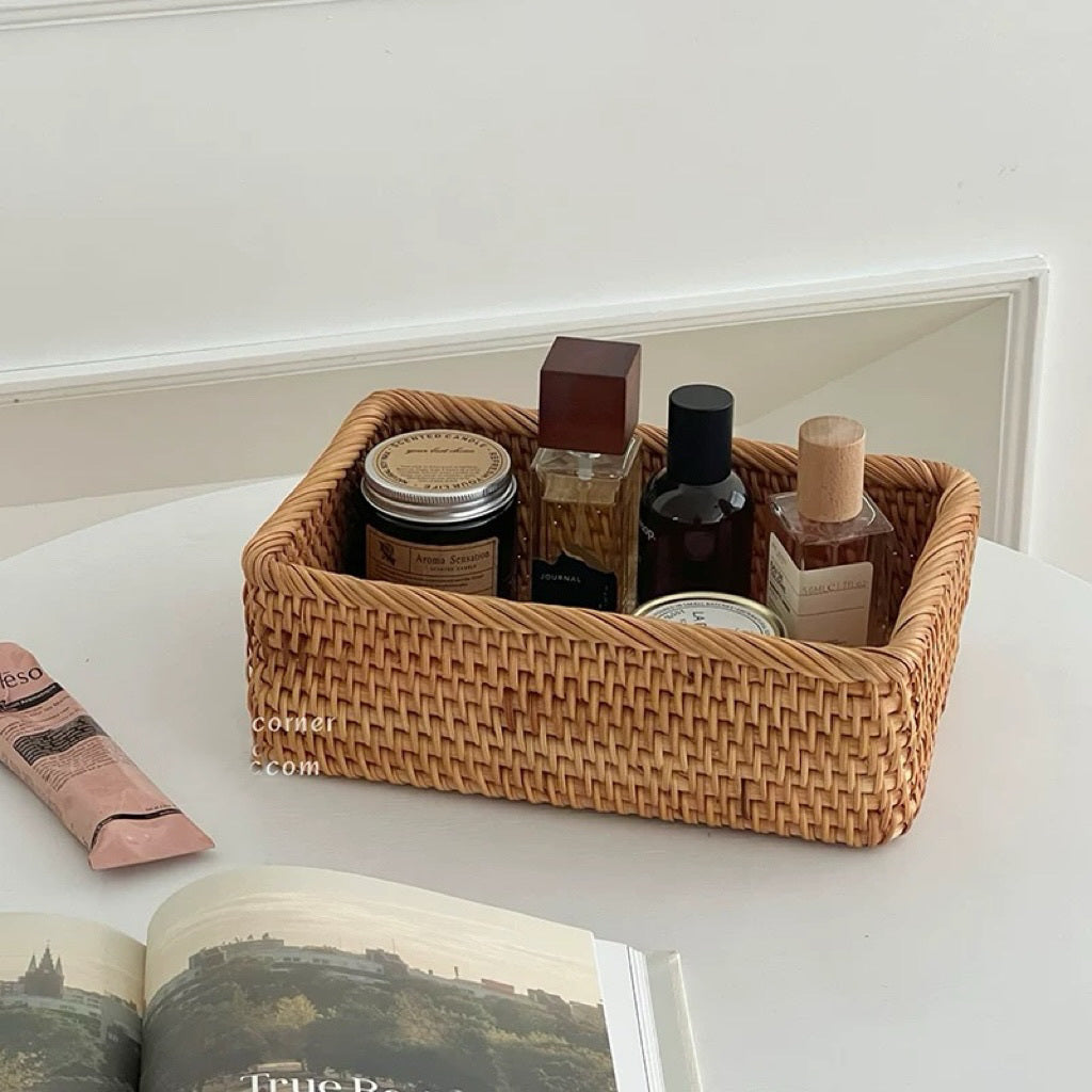 Handcrafted Rattan Wicker Storage & Decorative Basket