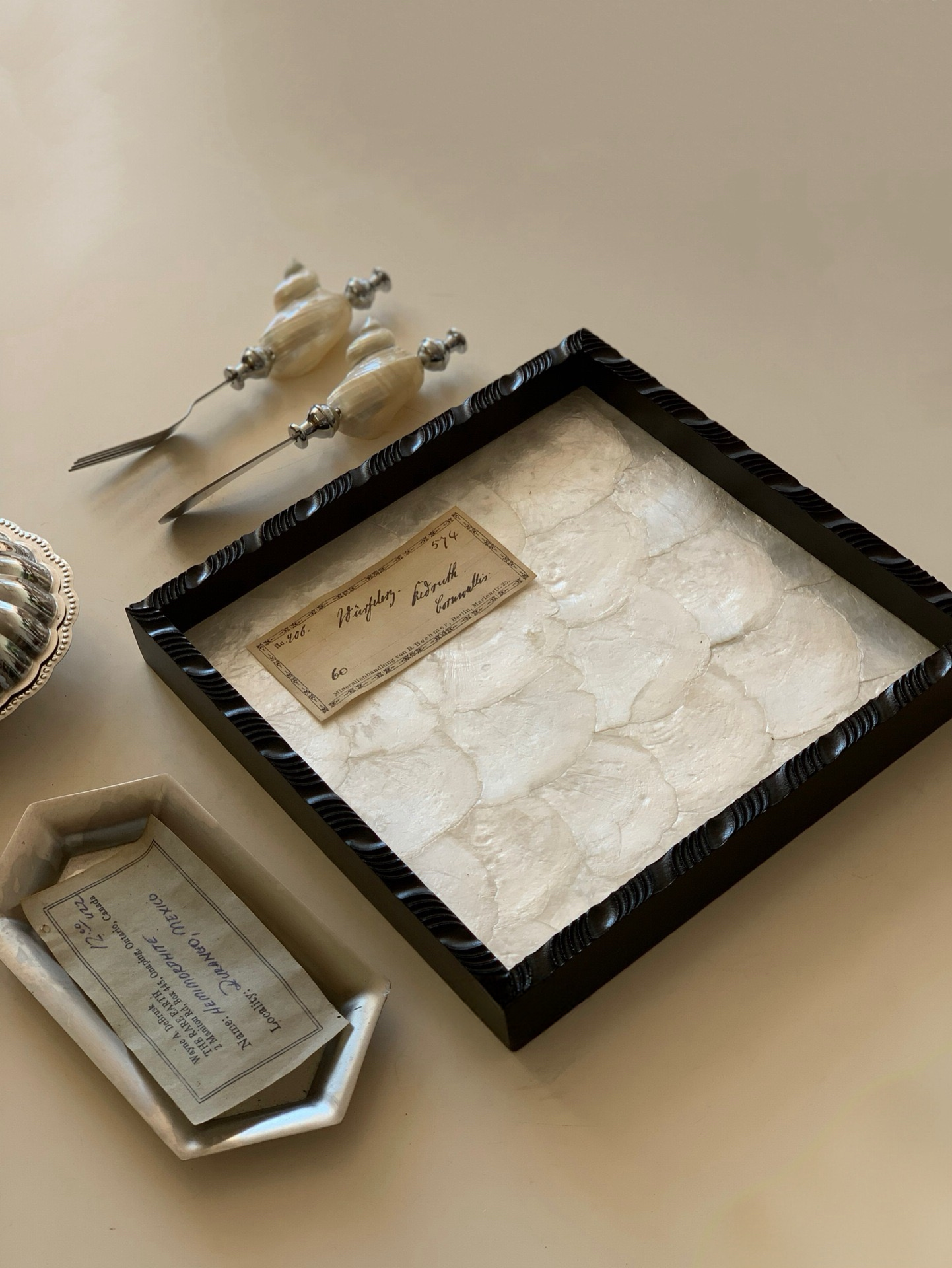 The Provence Heirloom Hand-Carved Nacre Tray