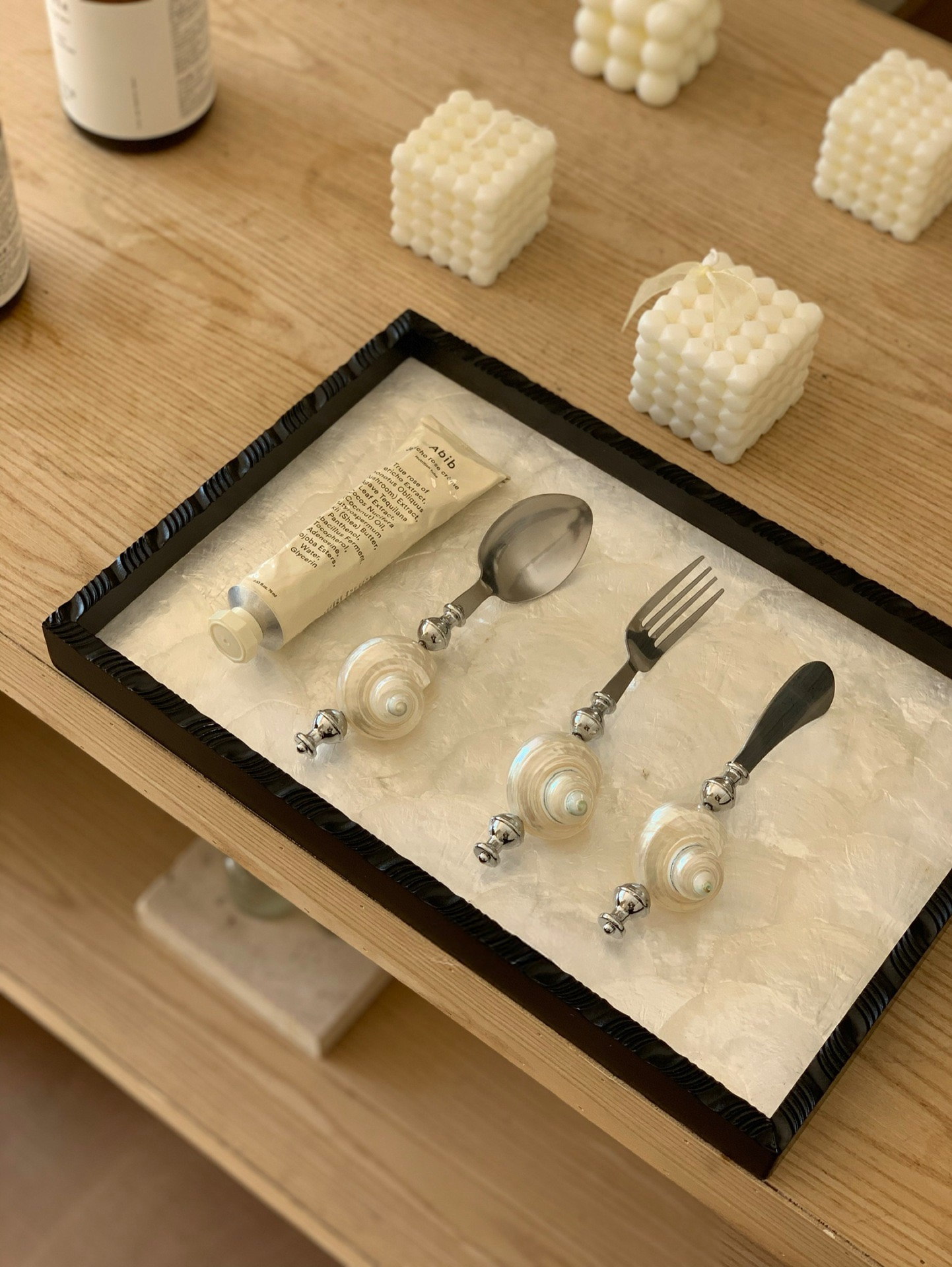 The Provence Heirloom Hand-Carved Nacre Tray