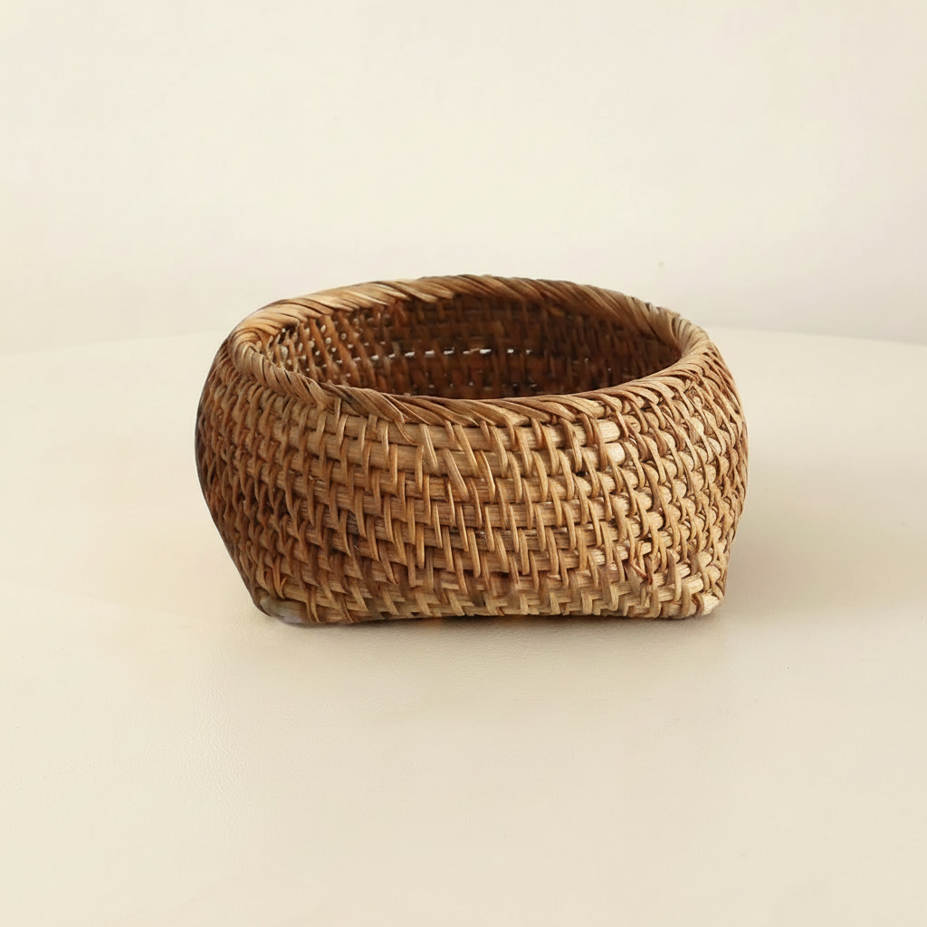 Handcrafted Rattan Mini  Storage basket